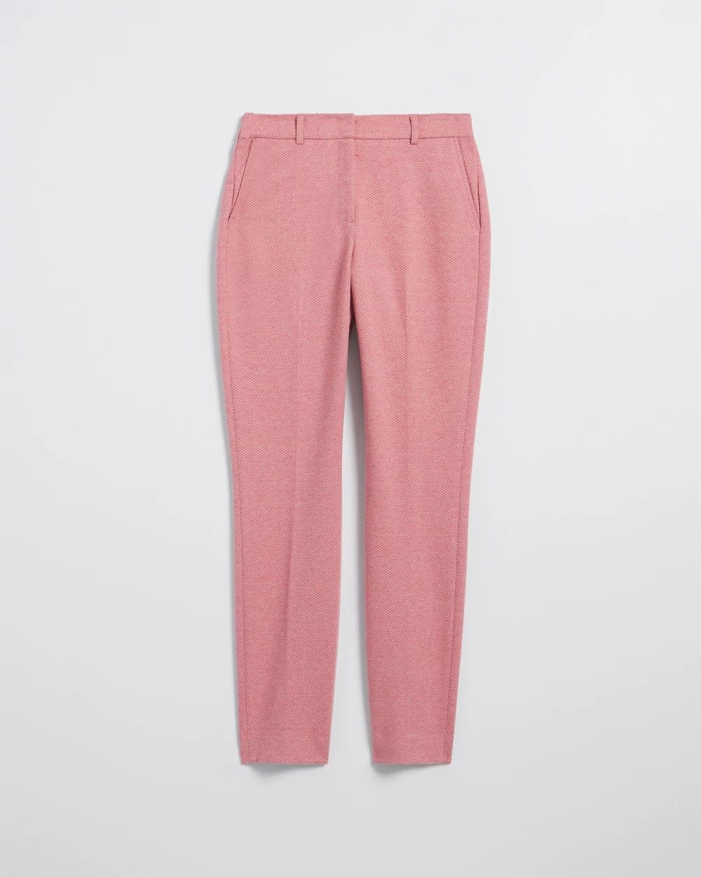 Curvy Elle Slim Ankle Brushed Ponte Pant | White House Black